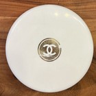 Vintage Chanel Bath Powder No  5 Round Plastic Container Gold Logo 8 Oz Empty