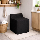 Heavy Duty Quilted Washer Cover Top Load Zippered Black 30x29x42 Peva