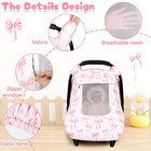 Baby Car Seat Cover  Windproof Carseat Cover For Infant Girls  Infant Warm Carse