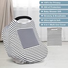 Baby Nursing Cover   Poncho - Multi Use Black And White Stripes Mesh 