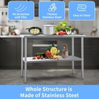 72  X 24  Stainless Steel Work Table With Adjustable Undershelf   Backsplash New