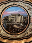 Vintage Turkish Copper Serving Tray W handles Etched Painted Wall Art 16 5 