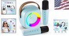 Colorful Lights Karaoke Machine With 2 Wireless Mics - Perfect For Parties