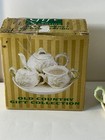 Vintage 6 Piece Porcelain Miniature Tea Set Tulip Spring Floral Theme