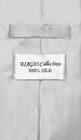 Biagio 100  Silk Necktie Extra Long Solid Silver Grey Color Mens Xl Neck Tie