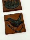 Vintage Thyssen Tile Two Bird   Viking Ship Keramik Danmark Terracotta Mcm 2 5 