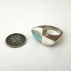 Sterling Silver 925 Mid Century Modernist Ring Vintage Turquoise Unique
