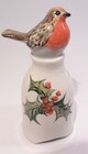Beautiful Stuart Bass Pie Bird   Festive Robin On Funnel   Made In England