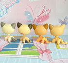 4pcs Mini Pet Shop Lps Cat Toy Shorthair Cat 1116 3573 1120 886 Collect Kid Gift