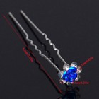 Bridal Wedding Rhinestone Flower Hairpin Crystal Barrettes Hair Clip Sticks Grip