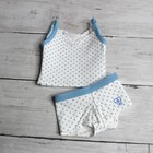 American Girl Cami Boycut Brief Underwear Set Outfit Fits 18  Doll Blue White