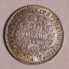 1850-a France 20 Centimes Silver Coin Km-758 1 Scarce Exceptional Grade  15399