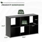 6 Cube Storage Organizer Shelf  Open Cube Bookshelf  Reversible Bookcase  Mod   