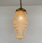 New  Retro Vintage Amber Antique 1970 s Diamond Glass Chandelier Pendant Light