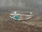 Native American Sterling Silver   Turquoise Bracelet By Lincoln