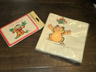 Vtg Garfield Jim Davis Christmas Holiday Gibson Party Invitations Napkins New