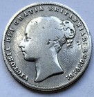 1865 Queen Victoria One 1 - Shilling Coin 9 25 Silver Very Fine Grade