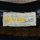 Vtg 60 s Iceland Jersey Modeller Lambs Wool Button Up Sweater Sz L  19 