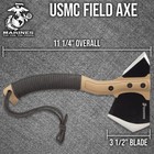 Usmc Field Axe   Tpu Belt Sheath   6 1 2    Stainless Steel Axe   11 1 4    Overall