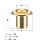 Eyelet With Washer 9x4 5x7mm Copper Grommet Chrome Plated Brass Tone 100 Set