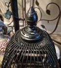 Vintage Black Wood Bird Cage Decorative 16 5  X 8 5  - Very Chippy - As Is