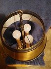     vintage French Bouillotte Table Lamp Brass Metal Shade 3 Way Candelabra Candle