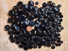 150  Vintage Self Shank Black Glass Buttons   Just Over 3 8  To Almost 1-1 8 