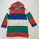 Mini Boden Kids Towelling Throw On Hooded Striped Cover-up Ages 8-9 Years
