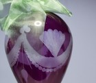 Vintage Antique Large Cut To Clear Lavender Purple Glass Christmas Ornament 9 