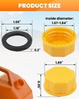 Seppicsa 4 Pcs Gas Can Cap  Replacement Lid For Gasoline 4 Pcs  Yellow 