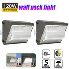 2pack 120w Led Wall Pack Light Dusk To Dawn Commercial Outdoor Security Lighting