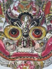 Rare Vintage Fengxiang Clay Tiger Mask Chinese Folk Art 14    Hand Painted Hanging