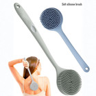 Silicone Long-handle Bath Brush Back Scrubber Shower Brush Body Massager Brush