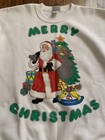 Vtg 90   s Sturdy Sweats By Lee Women Christmas Santa Sweatshirt Size Lg-xl Retro