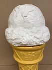 Blow Mold Giant Plastic Ice Cream Cone Display Vanilla Scoop Safe T Cup Lighted