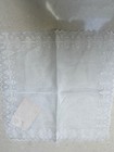 Antique Hand Made Fancy Bobbin Lace Linen  Handkerchief Ida