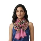 Retired Vera Bradley Pink Swirls Paisley Soft Fringe Scarf Wrap Boho Rayon 26x72