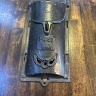 Vintage Antique Cast Iron Post Mail Box Double Flap Lockable Hole Cira 1920   s