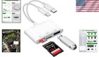 3-in-1 Sd Card Reader   Usb-c Adapter For Iphone   Digital Cameras - White