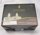 Set Of Two Luminara Real Flame Effect Ivory Tea Light Led Candles New In Boxed