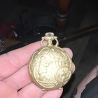 Arnex Swiss Made Gold Plated Full Hunter Pocket Watch White Dial 17 Jewels