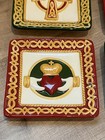 Mww Market Set 4 Irish Trinket Mini Plates Celtic Knot Shamrocks Cross Claddagh