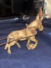 Vintage Cast Iron Toy Horse Drawn Wagon