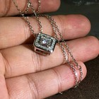 Gorgeous 925 Silver Necklace Pendant Women Cubic Zircon Wedding Jewelry