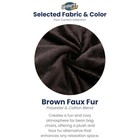 Ultimate Sack 5 Ft Foam Filled Fur Covered Bean Bag Chair With Footstool  Brown