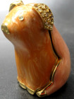 Estee Lauder Enamel Rhinestone Pig Beautiful Solid Perfume Compact