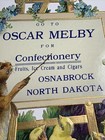 1907 Die Cut Calendar Litho Sign Melby Osnabrock North Dakota Easter Bunny Chick