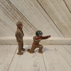 Vintage Barclay Manoil Lead Toy Soldier Kneeling Rifle And Paratrooper Pod Feet 