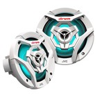 Jvc 6 5  Marine Speakers 4 Pack Rgb Led Coaxial Boat Speakers White Grille Po   
