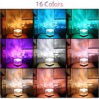 Led Night Light 16 Colors Ocean Wave Aurora Projector Indoor Home Lamp Xmas Gift
